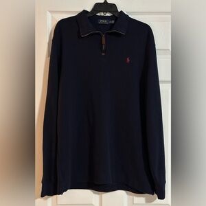 Polo Ralph Lauren Men's  Navy‎ Cotton 1/4-Zip - Size Large